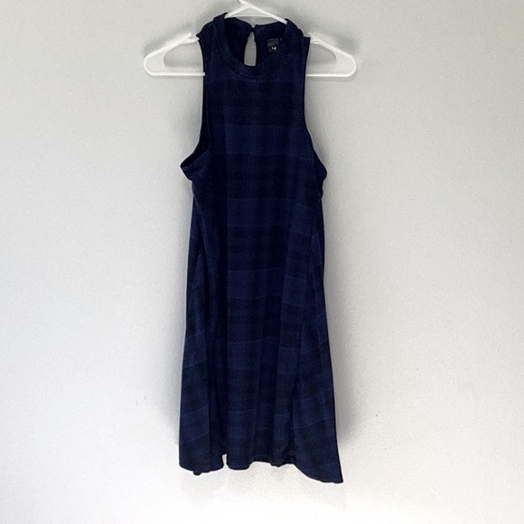 Black and Blue Plaid Dress - Picture 1 of 4